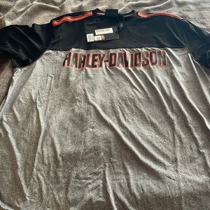 Tee knit color block Harley Davidson shirt . 3 Xl